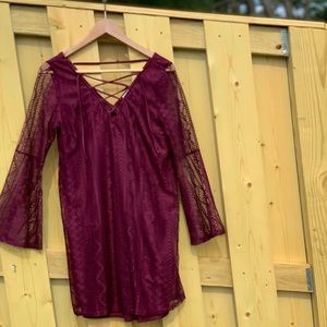 Charlotte Russe Magenta Lace Dress